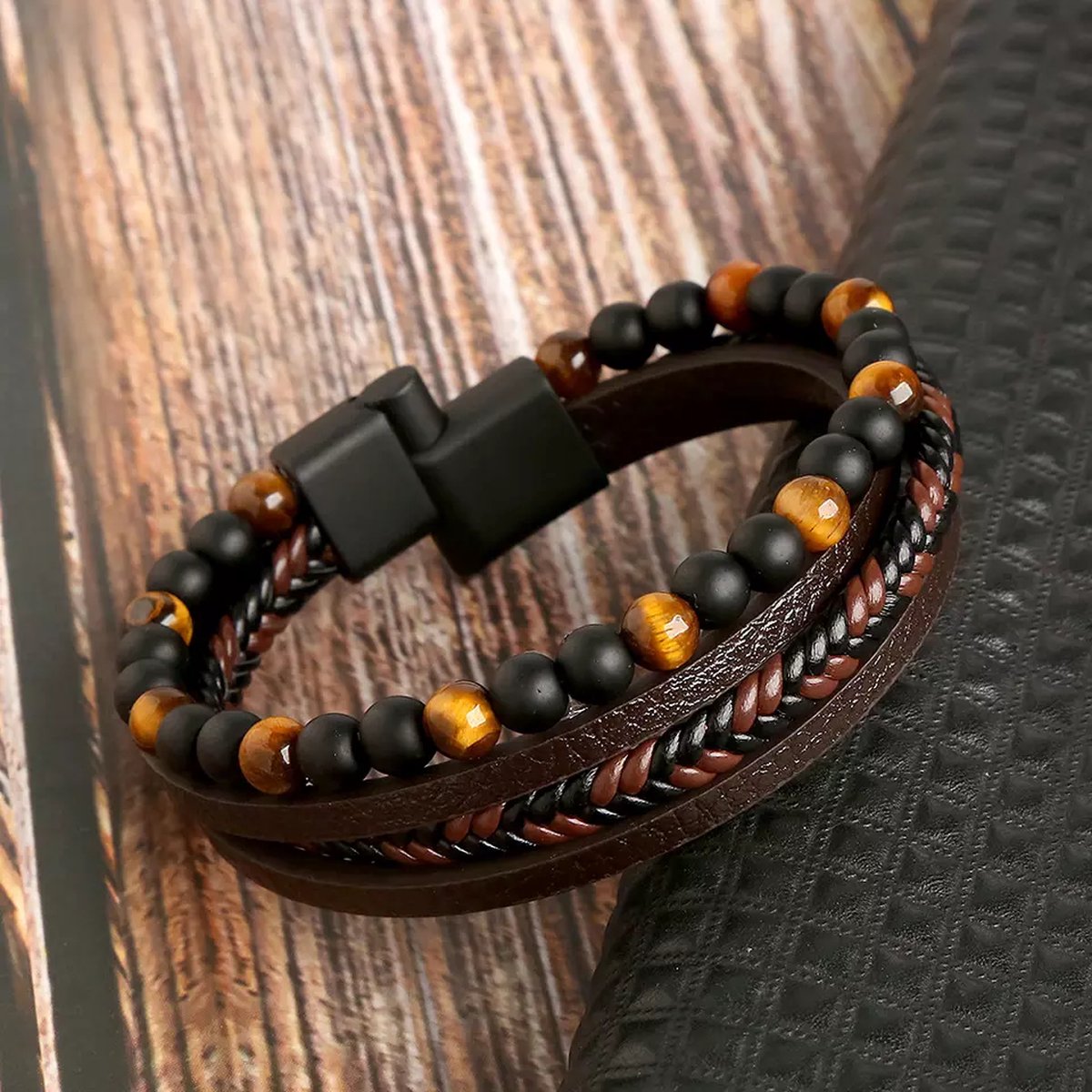 Lucas - Elegantes Lederarmband-Set für den modernen Mann