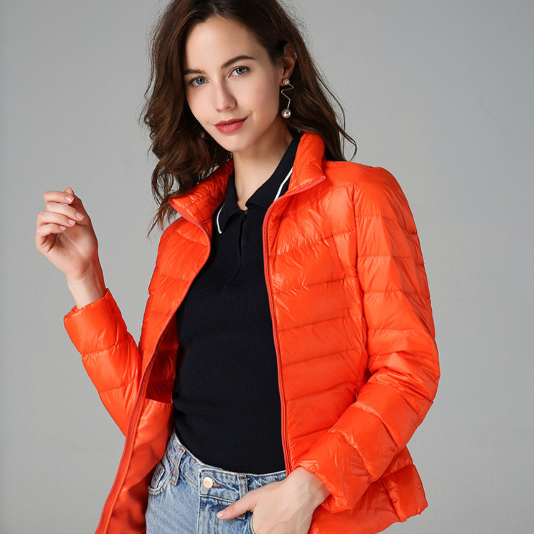 Sophie™ - Jacke aus weichem Baumwoll-Daunenmaterial