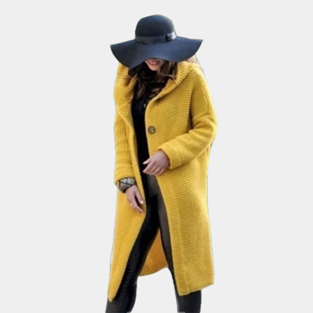 Claudia - Kuschelige Strickjacke mit Kapuze für Frauen