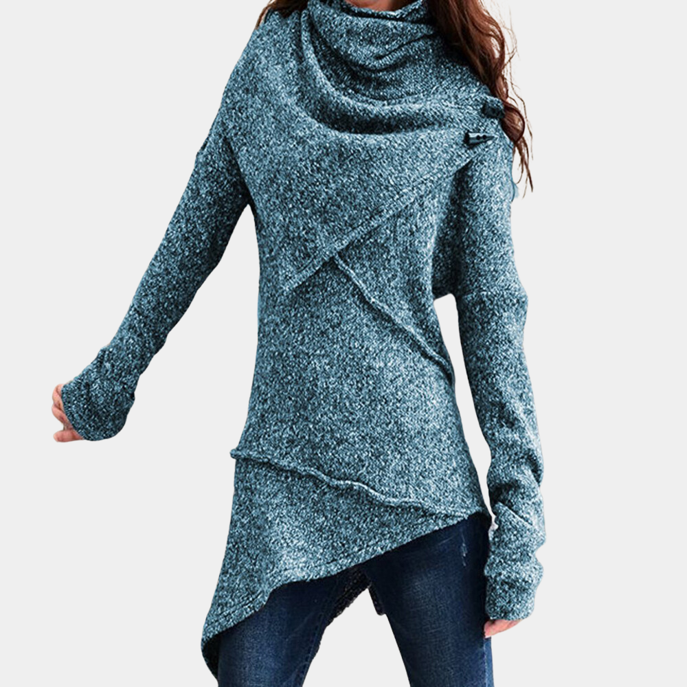 Lola - Stilvolle Asymmetrische Strickpullover für Damen