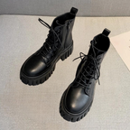 Venetia - Eleganter Damenstiefel mit raffinierten Schnürsenkeln und praktischem Reißverschluss