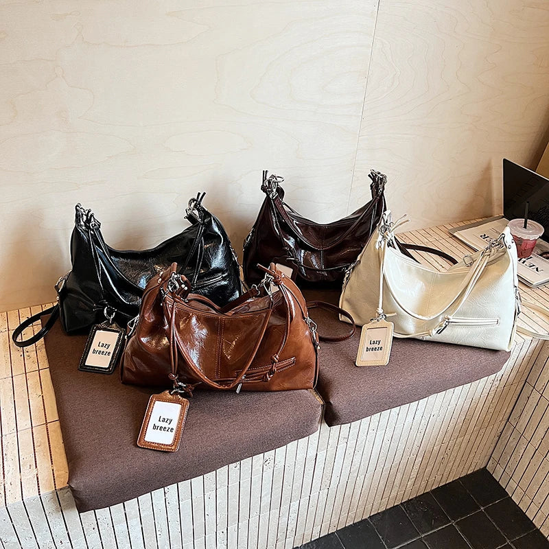 Leder Crossbody Schultertasche für Frauen 2025 Luxus Designer