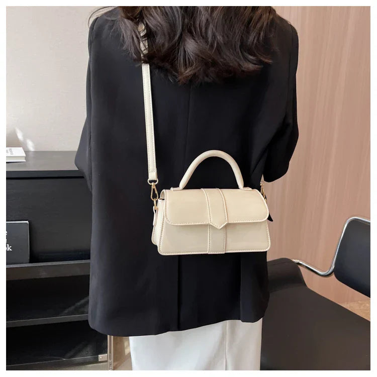 Leder Schultertasche. Modische Umhängetaschen Vintage Unterarmtasche