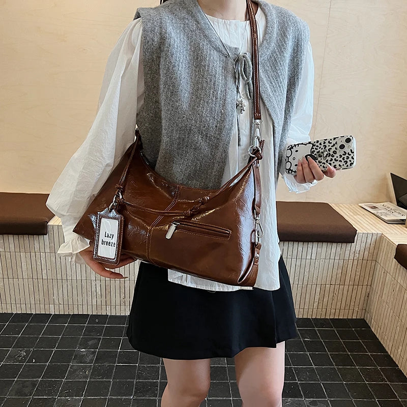 Leder Crossbody Schultertasche für Frauen 2025 Luxus Designer