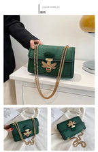 Luxuriöse Crooobody Handtasche. Bienenverschluss Tote Lässig Klappe. Krokodilprint Handtasche