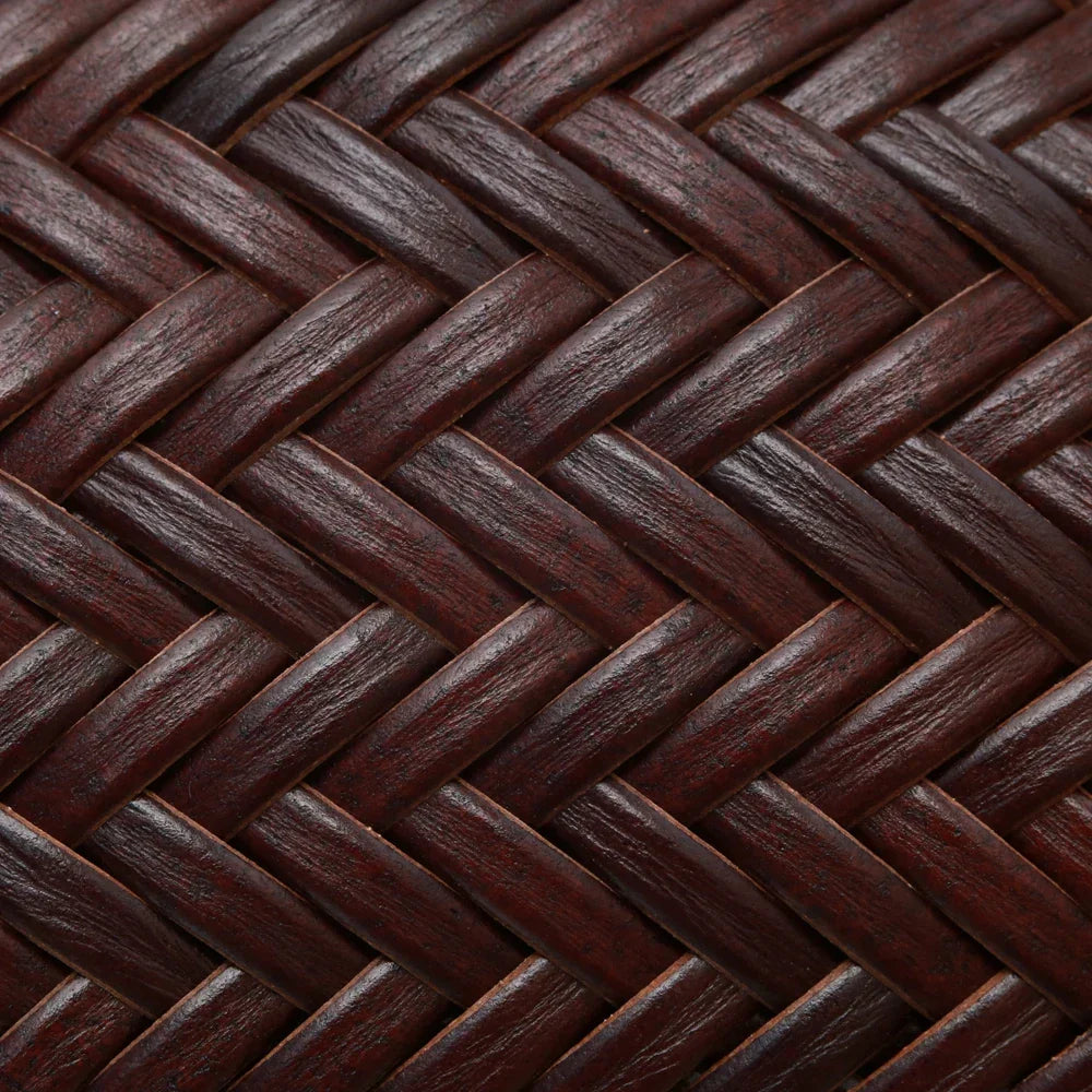 Echte Leder Schultertasche Weben Lässige Einkaufstasche