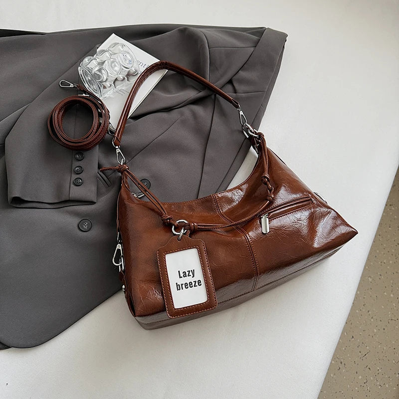 Leder Crossbody Schultertasche für Frauen 2025 Luxus Designer