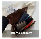 Leder Schultertasche. Modische Umhängetaschen Vintage Unterarmtasche