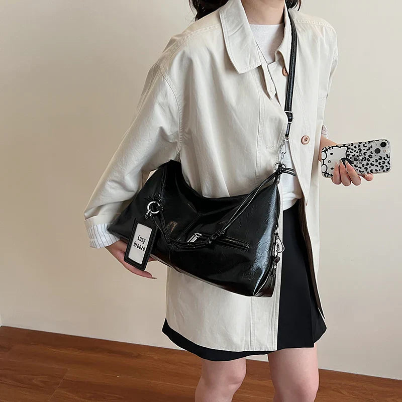 Leder Crossbody Schultertasche für Frauen 2025 Luxus Designer