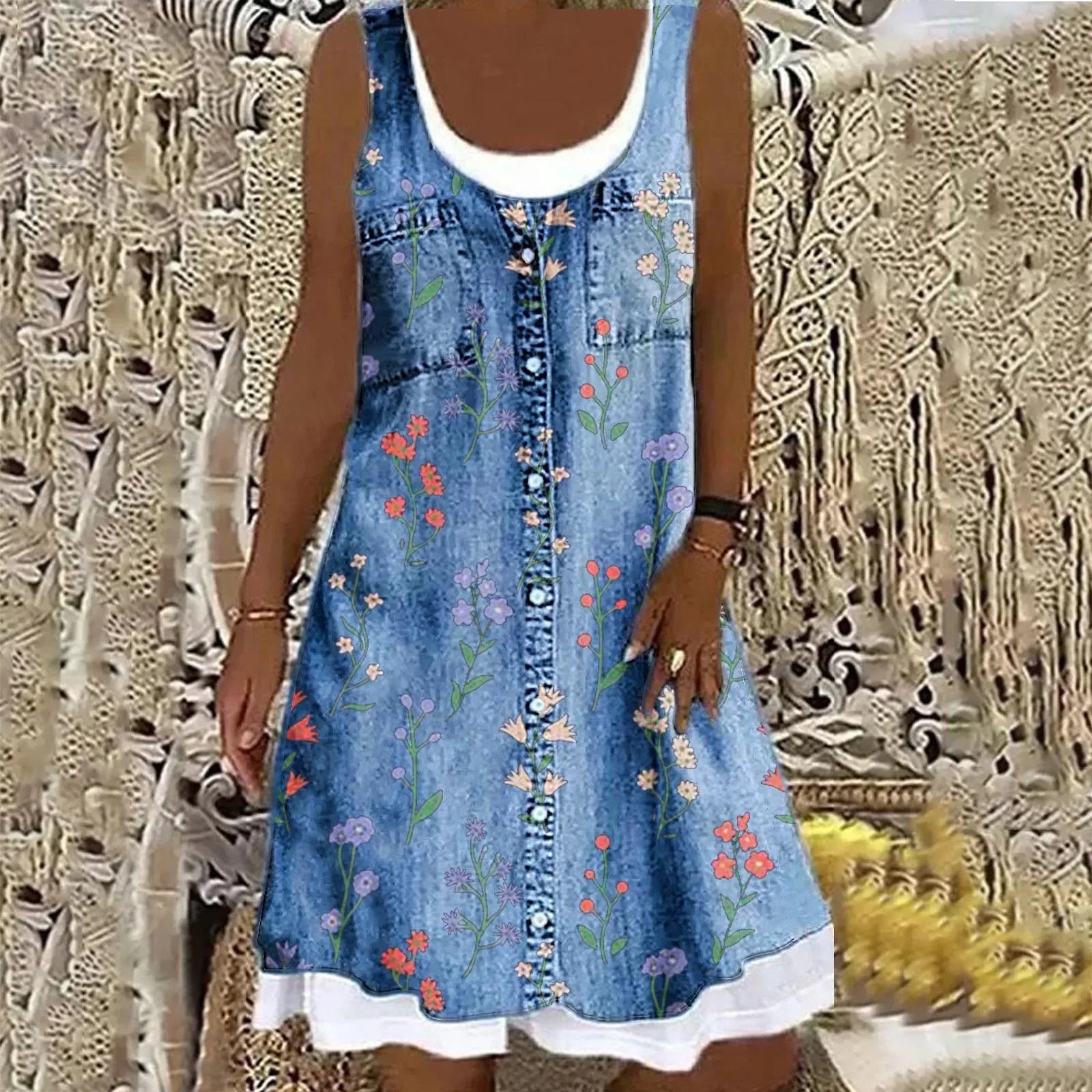 Neve™ - Elegantes Denim-Kleid