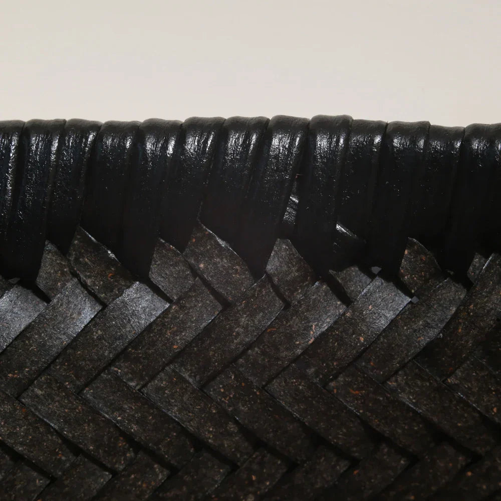 Echte Leder Schultertasche Weben Lässige Einkaufstasche