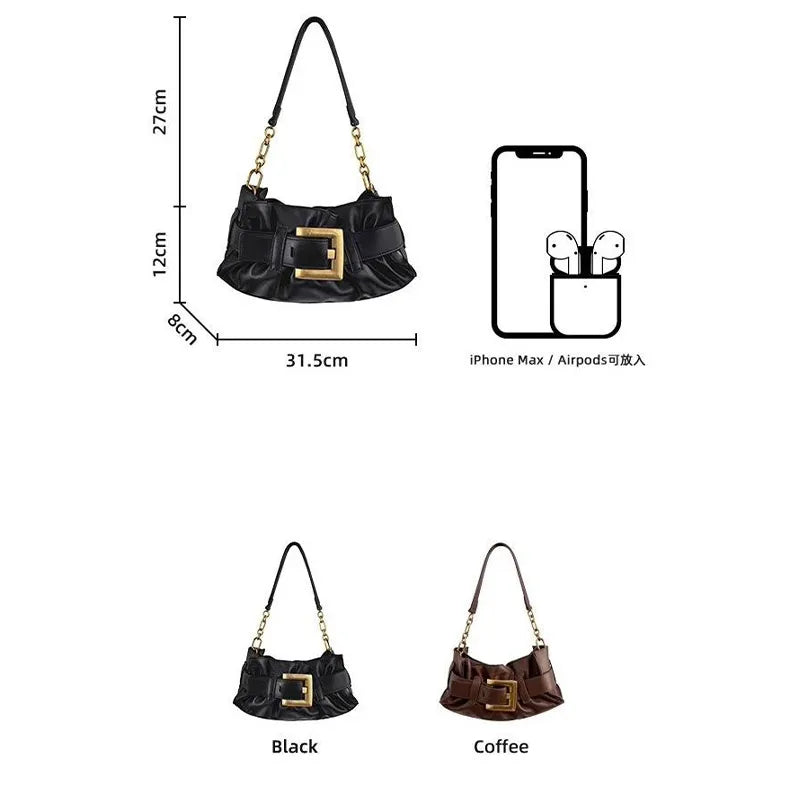 Luxuriöse Damenhandtasche aus weichem Leder. Krokodilmuster Faltentasche