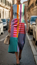 Tiffany – Bedrucktes ärmelloses Kleid