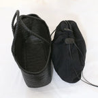 Echte Leder Schultertasche Weben Lässige Einkaufstasche