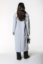 Zania Wollmantel | Hellgrau meliert