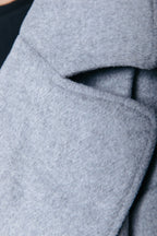 Zania Wollmantel | Hellgrau meliert