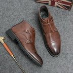 Parker | Kunstläder Doppel-Monk-strap Stiefel