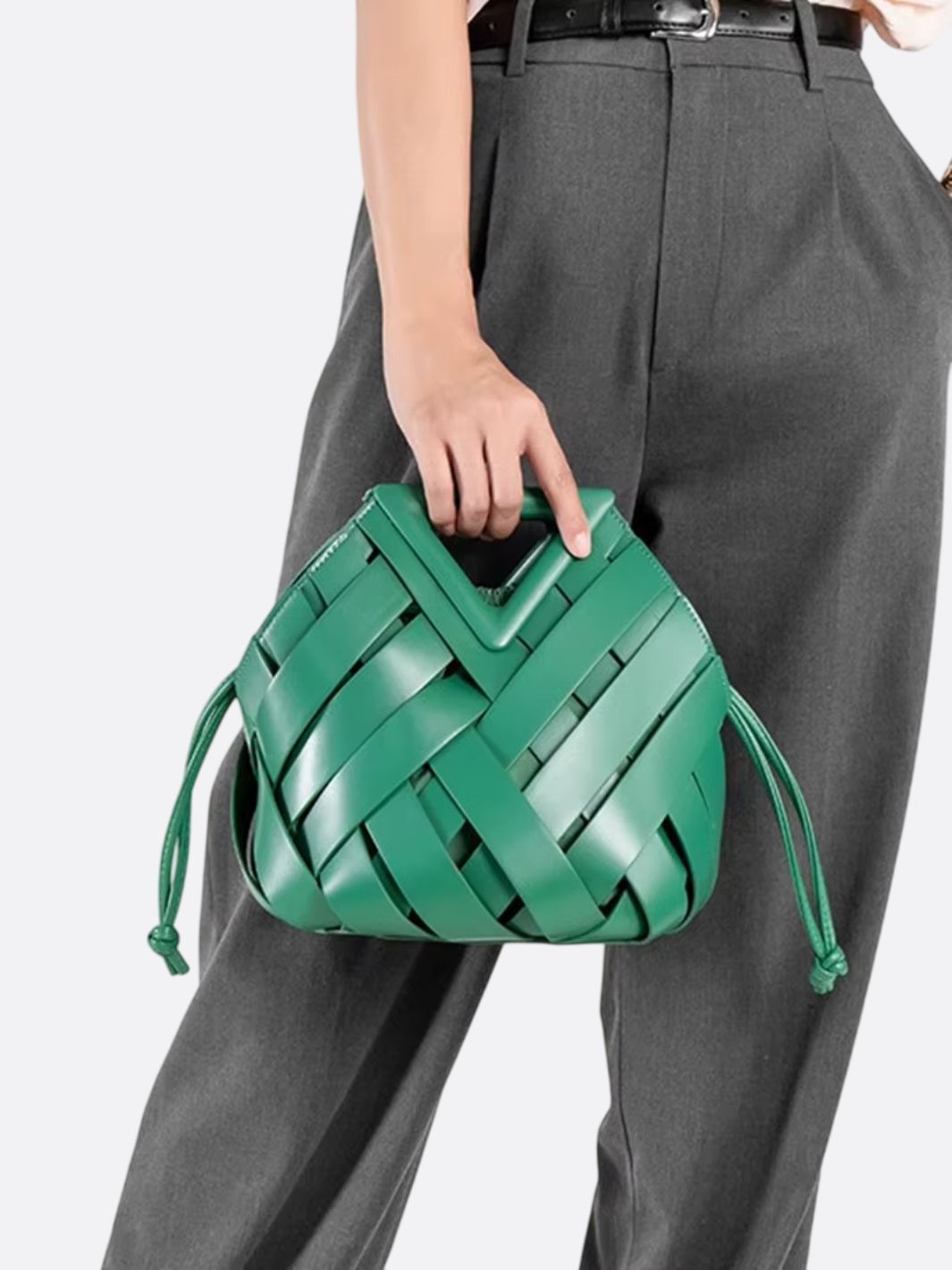 Gewebte Leder Umhängetasche